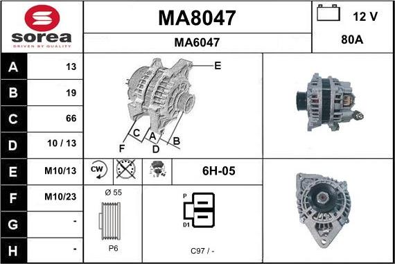 SNRA MA8047 - Alternator furqanavto.az