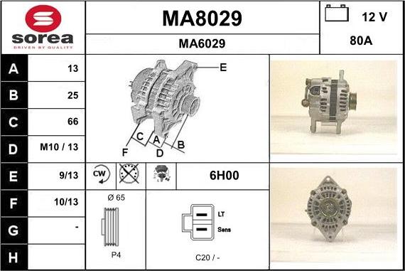 SNRA MA8029 - Alternator furqanavto.az