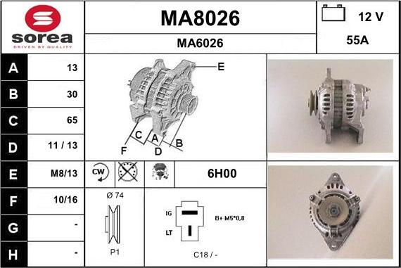 SNRA MA8026 - Alternator furqanavto.az
