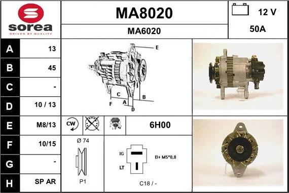 SNRA MA8020 - Alternator furqanavto.az