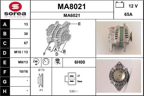 SNRA MA8021 - Alternator furqanavto.az