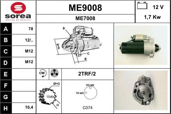 SNRA ME9008 - Başlanğıc furqanavto.az