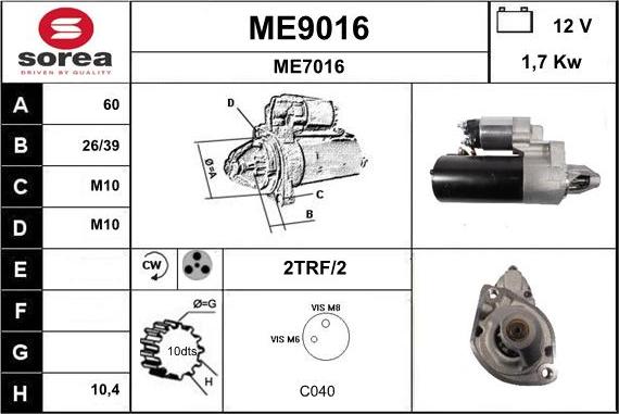 SNRA ME9016 - Başlanğıc furqanavto.az