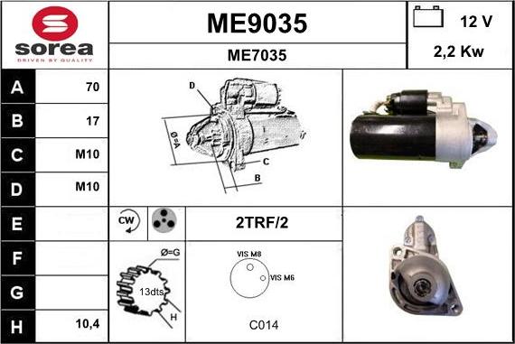 SNRA ME9035 - Başlanğıc furqanavto.az