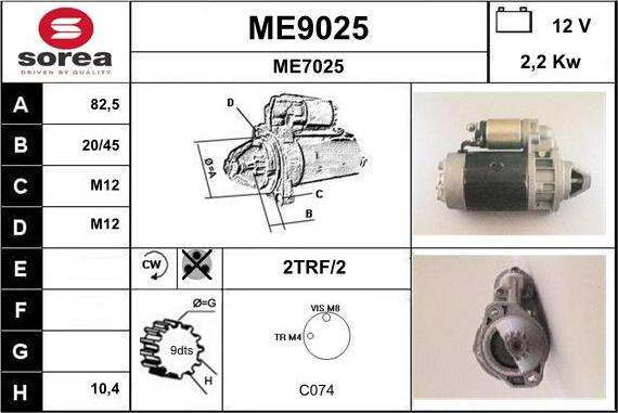 SNRA ME9025 - Başlanğıc furqanavto.az