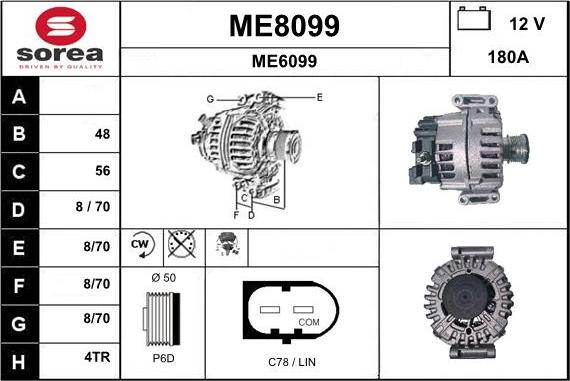 SNRA ME8099 - Alternator furqanavto.az