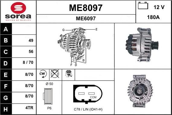 SNRA ME8097 - Alternator furqanavto.az