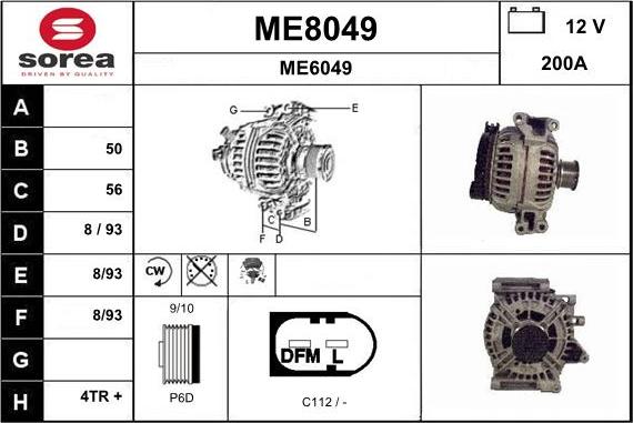 SNRA ME8049 - Alternator furqanavto.az