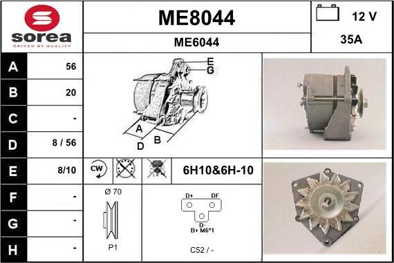 SNRA ME8044 - Alternator furqanavto.az