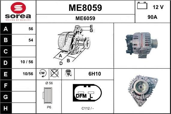 SNRA ME8059 - Alternator furqanavto.az