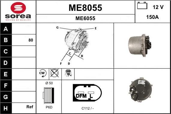 SNRA ME8055 - Alternator furqanavto.az