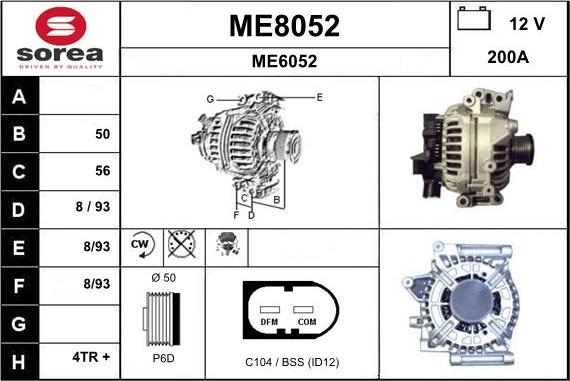 SNRA ME8052 - Alternator furqanavto.az