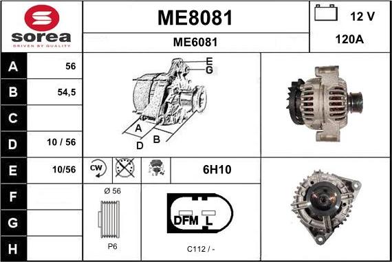 SNRA ME8081 - Alternator furqanavto.az