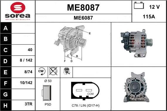 SNRA ME8087 - Alternator furqanavto.az