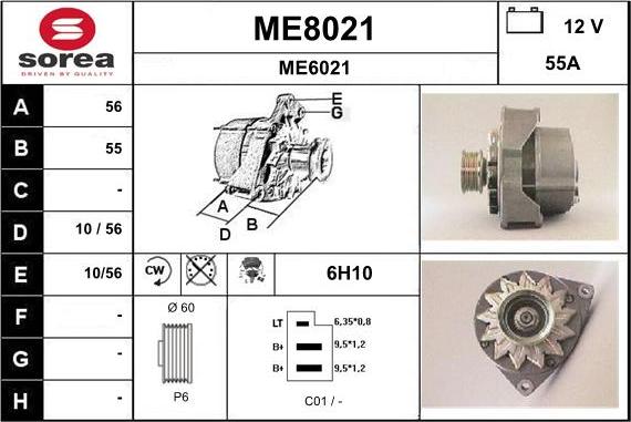 SNRA ME8021 - Alternator furqanavto.az