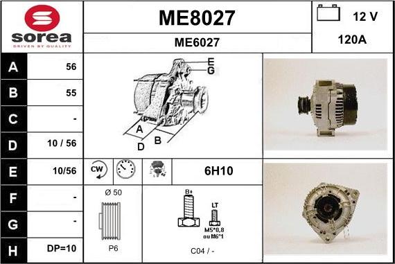 SNRA ME8027 - Alternator furqanavto.az