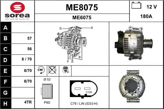 SNRA ME8075 - Alternator furqanavto.az