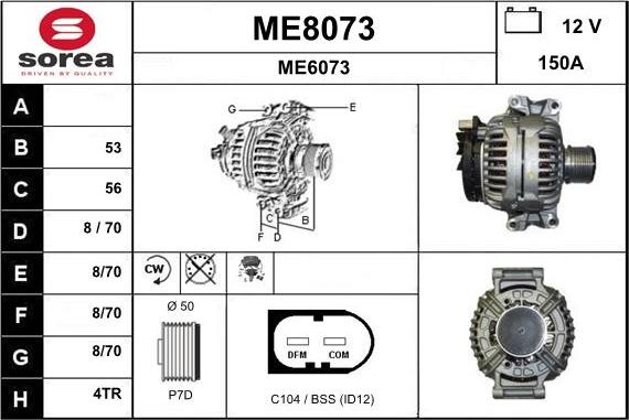 SNRA ME8073 - Alternator furqanavto.az
