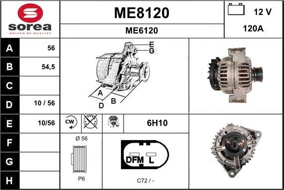 SNRA ME8120 - Alternator furqanavto.az