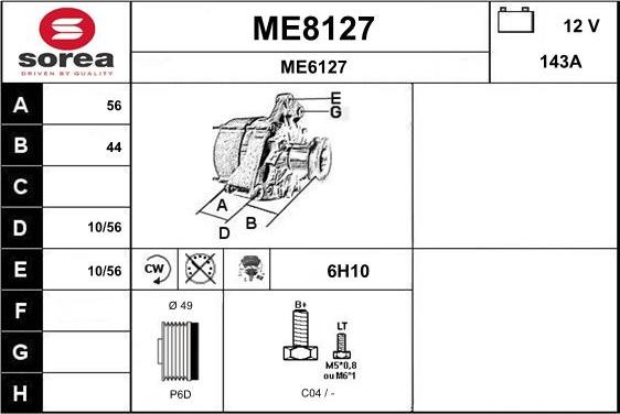 SNRA ME8127 - Alternator furqanavto.az