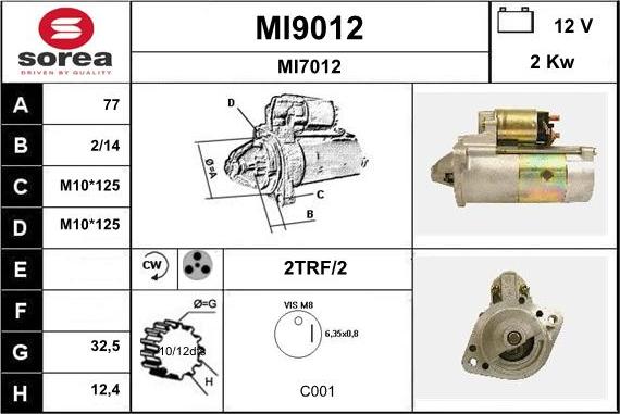 SNRA MI9012 - Başlanğıc furqanavto.az