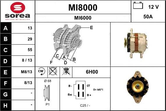 SNRA MI8000 - Alternator furqanavto.az
