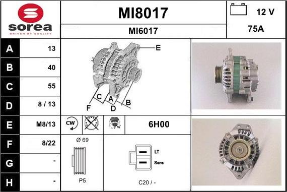 SNRA MI8017 - Alternator furqanavto.az
