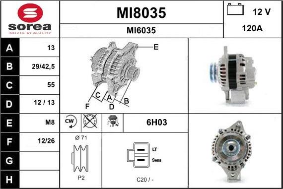 SNRA MI8035 - Alternator furqanavto.az