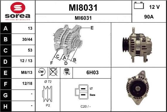 SNRA MI8031 - Alternator furqanavto.az