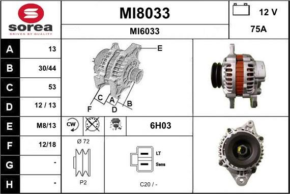 SNRA MI8033 - Alternator furqanavto.az