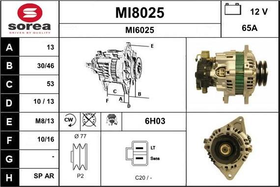 SNRA MI8025 - Alternator furqanavto.az