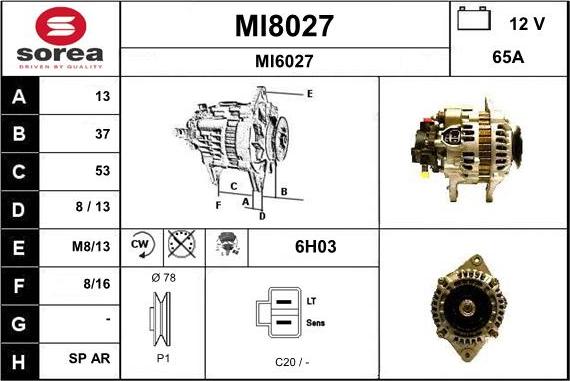 SNRA MI8027 - Alternator furqanavto.az