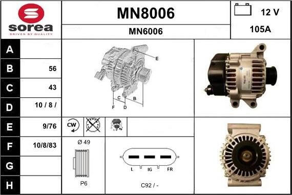 SNRA MN8006 - Alternator furqanavto.az