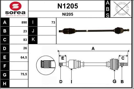 SNRA N1205 - Sürücü mili furqanavto.az