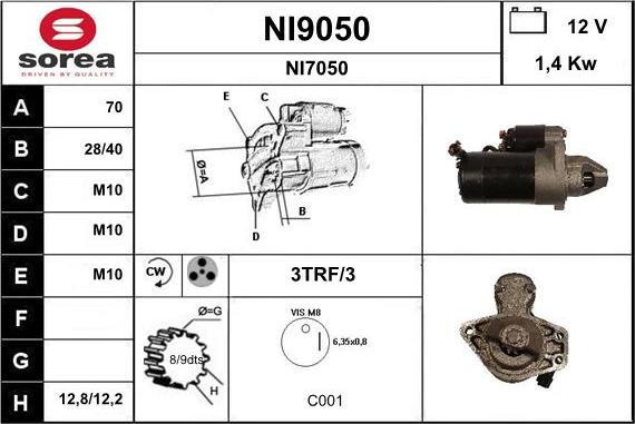 SNRA NI9050 - Başlanğıc furqanavto.az