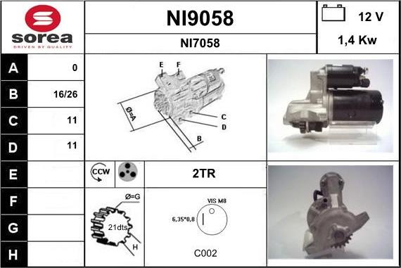 SNRA NI9058 - Başlanğıc furqanavto.az