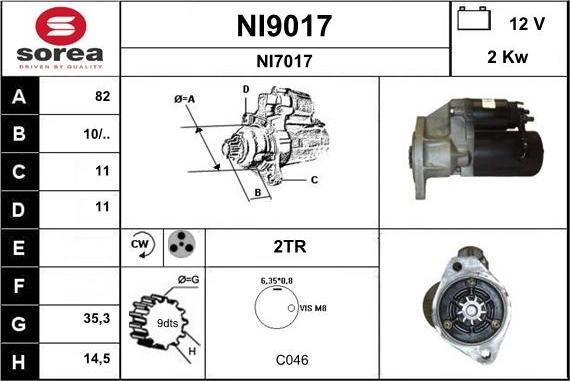 SNRA NI9017 - Başlanğıc furqanavto.az