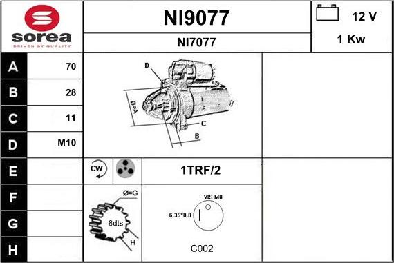 SNRA NI9077 - Başlanğıc furqanavto.az