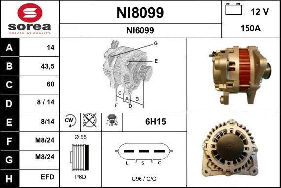 SNRA NI8099 - Alternator furqanavto.az