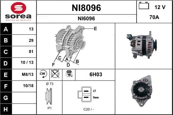 SNRA NI8096 - Alternator furqanavto.az