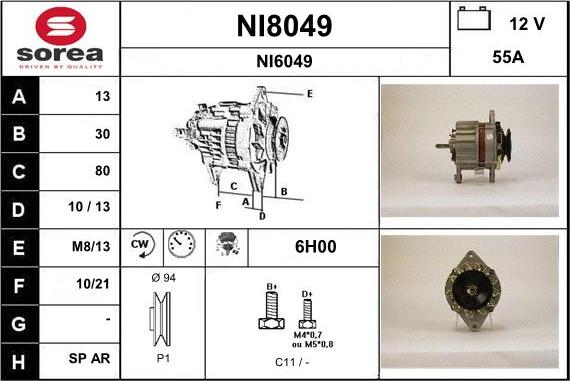 SNRA NI8049 - Alternator furqanavto.az