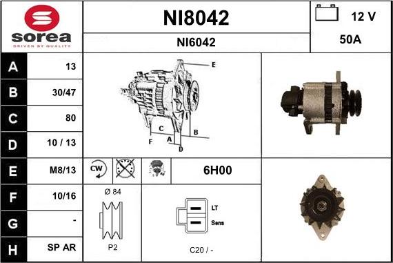 SNRA NI8042 - Alternator furqanavto.az