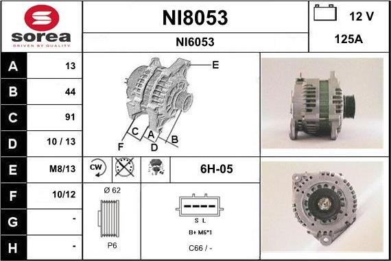 SNRA NI8053 - Alternator furqanavto.az