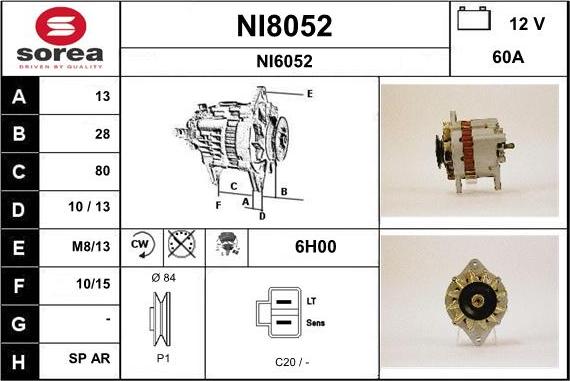 SNRA NI8052 - Alternator furqanavto.az