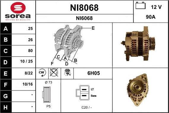 SNRA NI8068 - Alternator furqanavto.az