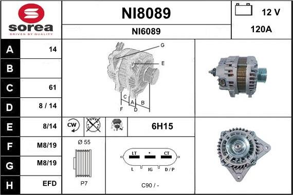 SNRA NI8089 - Alternator furqanavto.az