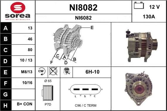 SNRA NI8082 - Alternator furqanavto.az