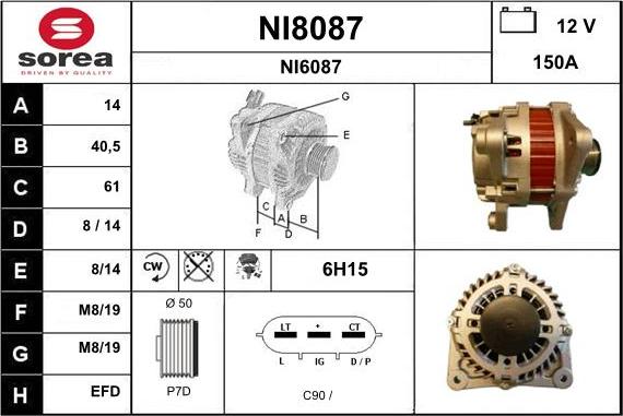 SNRA NI8087 - Alternator furqanavto.az