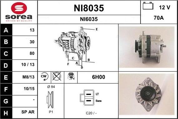 SNRA NI8035 - Alternator furqanavto.az
