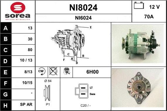 SNRA NI8024 - Alternator furqanavto.az